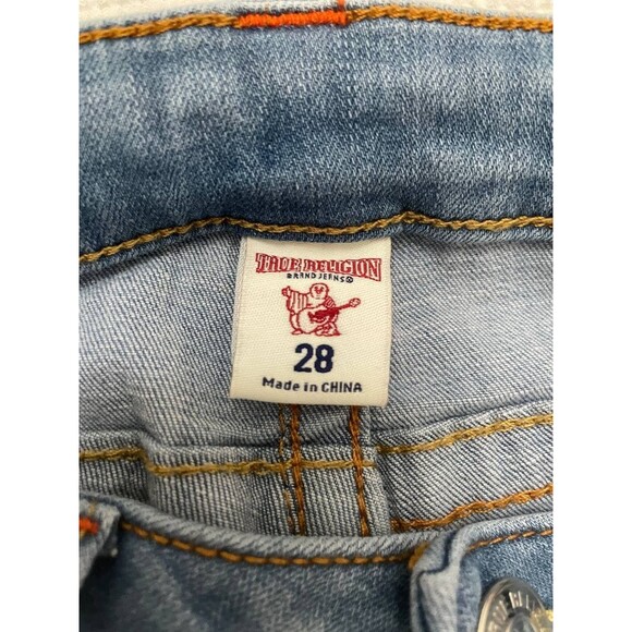 True Religion Women’s Section Slim Straight Y2K Jeans 28 Light Wash Denim - Picture 2 of 12